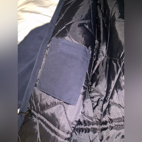 Carhartt work jacket navy blue with peace patch - Picture 7 of 15